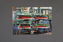 Charger l'image dans la galerie, 40 verschiedene Blöcke Eisenbahn gestemepelt